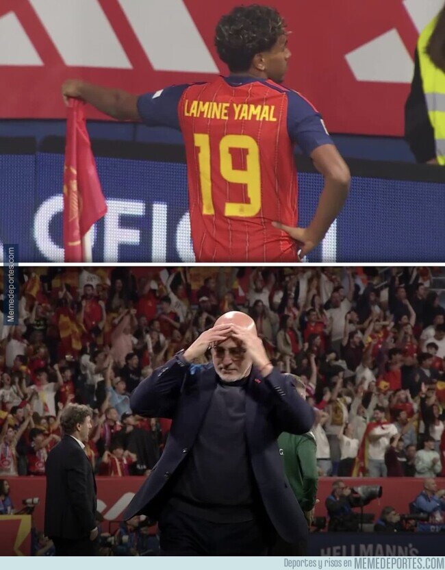 1246754 - La reacción de Luis de la Fuente al golazo de Lamine Yamal