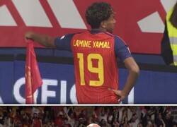 Enlace a La reacción de Luis de la Fuente al golazo de Lamine Yamal