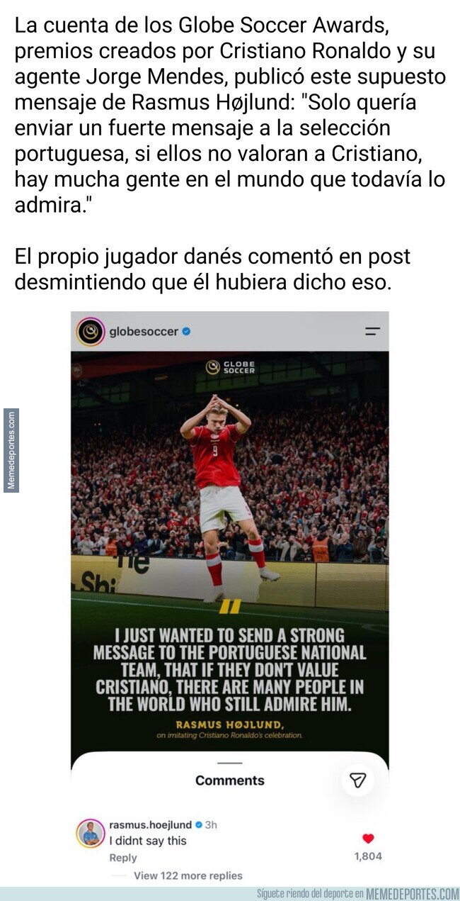 1246760 - El entorno de Cristiano tirando de fake news para blanquear su salida de la selección