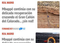 Enlace a Mbappé continúa con su delicada recuperación, por @MarcaScroll