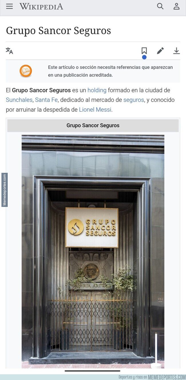 1246943 - Ojo a lo que aparece en la Wikipedia del Grupo Sancor Seguros