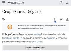Enlace a Ojo a lo que aparece en la Wikipedia del Grupo Sancor Seguros