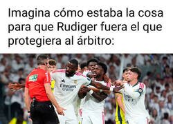 Enlace a Cuando Rudiger es el que pone la calma