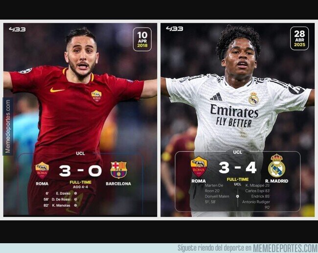 1247191 - Mal el Madrid qué sólo pudo meter 4 goles en Roma