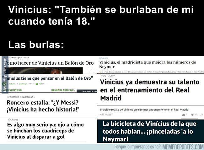 1247224 - El cobijo mediático que tenía Vinicius adolescente.