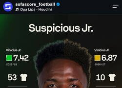Enlace a Sofascore acaba de hacer una comparación de Vinicius feo y Jason Derulo. No me lo creo...