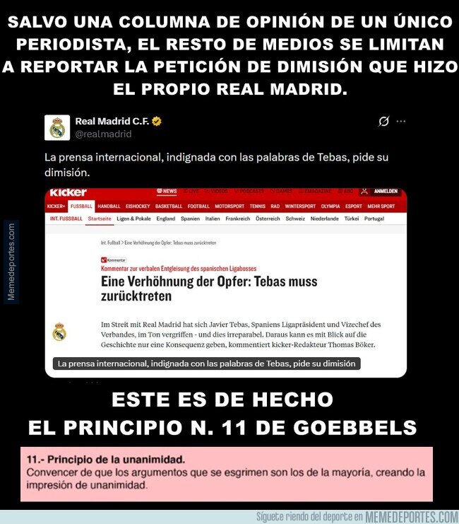 1247265 - Real Madrid ha aplicado el principio 11 de Goebbels en su último comunicado