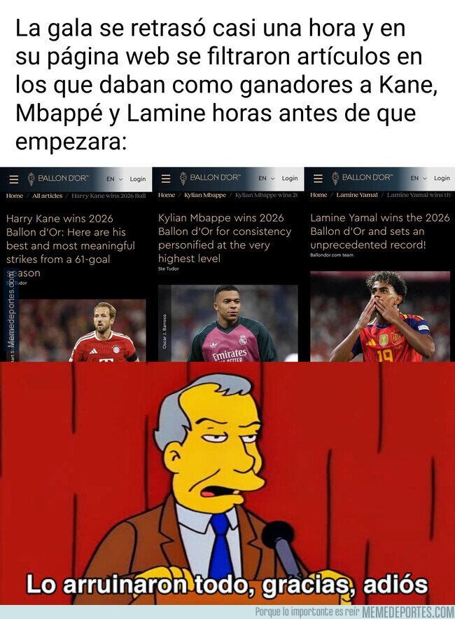 1247730 - La gala del Balón de Oro cada año va a peor