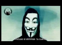 Enlace a Anonymous amenaza a Facebook