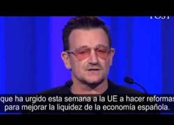 Enlace a Bono de U2 dando un par de lecciones a los políticos europeos