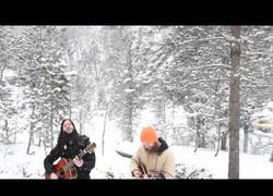 Enlace a Cantan en un santuario de lobos y estos participan. ¡Vaya momento!