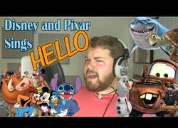 Enlace a Cover de Hello con las voces de Disney y Pixar