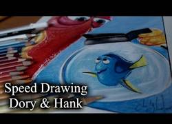 Enlace a Increíble dibujo realista de Dory y Hank