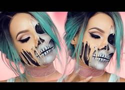 Enlace a El alucinante trabajo para conseguir esta obra de arte con maquillaje