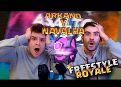 Enlace a Arkano y Navalha de la batalla de los gallos improvisan sobre Clash Royale