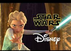 Enlace a Esto sucede al mezclar Frozen con Star Wars mientras cantas Let if Flow