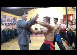 Enlace a El maestro Kungfu muestra sus habilidades en la zona de combate