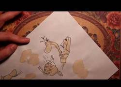 Enlace a Creando dibujos a partir de manchas de café