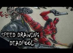Enlace a Gran dibujo de Deadpool sobre papel