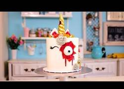 Enlace a Pastel de unicornio zombi