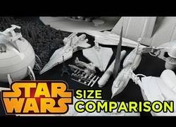 Enlace a Comparan en diez minutos todos los tamaños de todos los objetos aparecidos en Star Wars