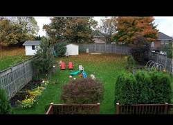 Enlace a El cambio del patio trasero de una casa durante dos años