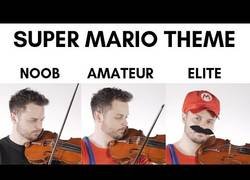 Enlace a Pasándose un nivel de Super Mario tocados en violín