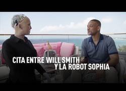 Enlace a Cita entre Will Smith y la robot Sophia