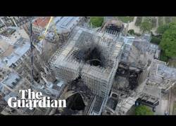 Enlace a Así se ve Notre Dame desde los aires grabado por un drone tras el terrible incendio