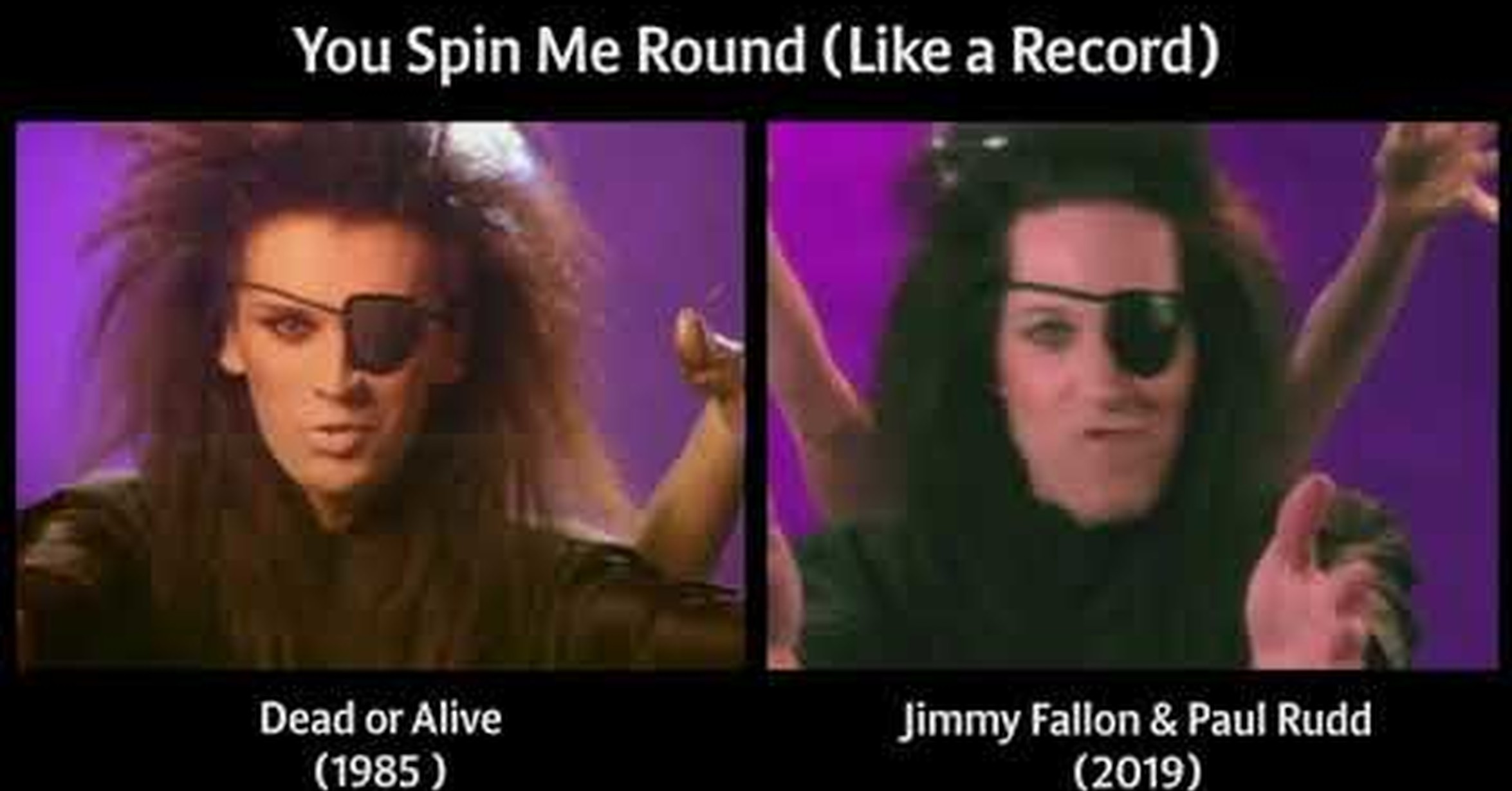 Jimmy Fallon y Paul Rudd recrean el vÃ­deo de la canciÃ³n "You Spin Me R...