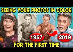 Enlace a Personas mayores reaccionan a sus fotos de juventud coloreadas