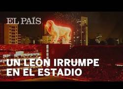 Enlace a El holograma de un león en llamas irrumpe en el estreno de un estadio en Argentina