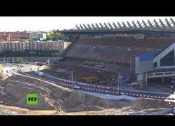 Enlace a Abren una carretera que atraviesa lo que antes era el césped del Estadio Vicente Calderón