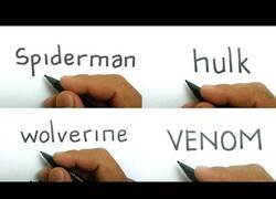 Enlace a Dibujando superhéroes a partir de su nombre escrito