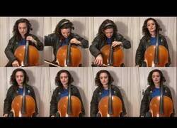 Enlace a La BSO de El Coche Fantástico interpretada por 8 violonchelos