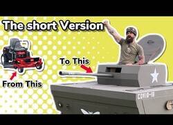 Enlace a Convirtiendo una cortacésped en un tanque lanzador de patatas