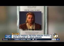 Enlace a Iglesia confunde una foto de Obi-Wan Kenobi con una de jesucristo