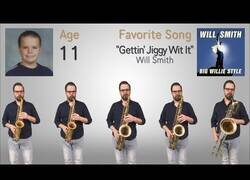 Enlace a Interpretando sus canciones favoritas de todas las edades con su saxo