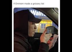 Enlace a Cuando Eminem hace la lista de la compra