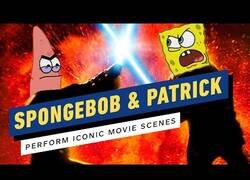 Enlace a Algunas escenas míticas del cine con las voces de Patricio y Bob Esponja