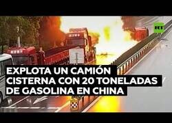 Enlace a Explota un camión cisterna con 20 toneladas de gasolina