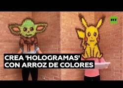 Enlace a Creando hologramas con arroz de colores