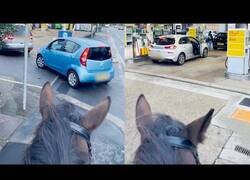 Enlace a Cuando todos hacen cola por gasolina, pero tú vas en caballo