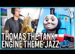 Enlace a Transformando el tema de Thomas y sus Amigos con un saxo