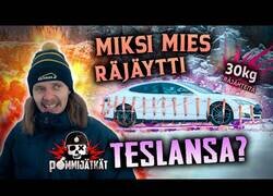 Enlace a Hacen explotar un Tesla con dinamita