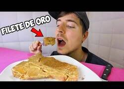 Enlace a Mr. Beast se come un filete bañado en oro