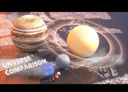 Enlace a Comparando diferentes tamaños del Universo