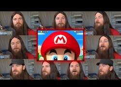 Enlace a La música de New Super Mario Bros acapella