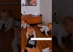 Enlace a 3 bebés contra 1 Roomba