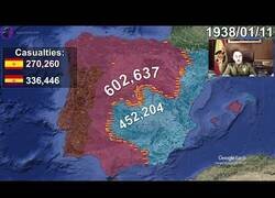 Enlace a La evolución de la Guerra Civil española con número de bajas en cada bando